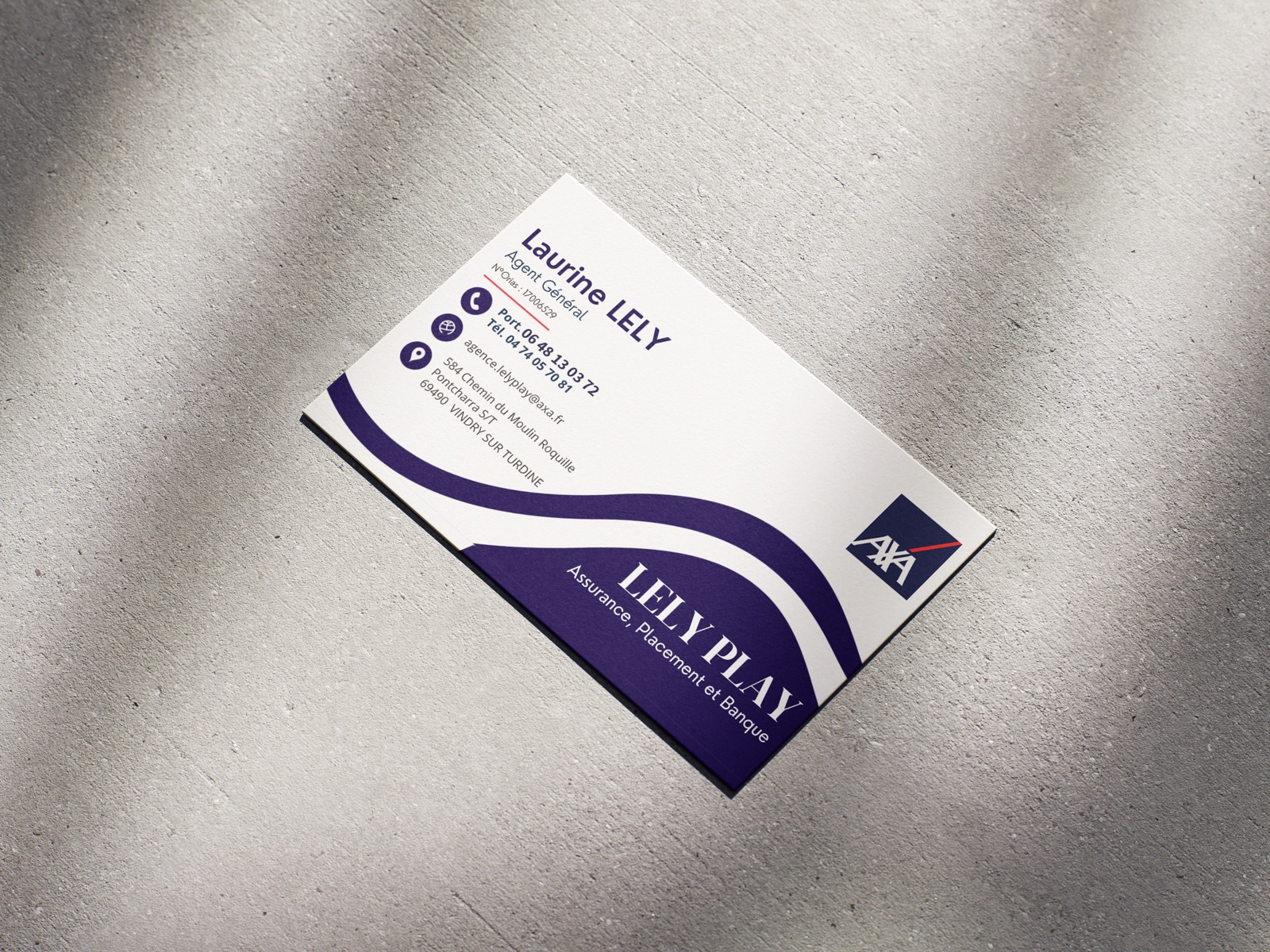 Carte de visite AXA LELY PLAY